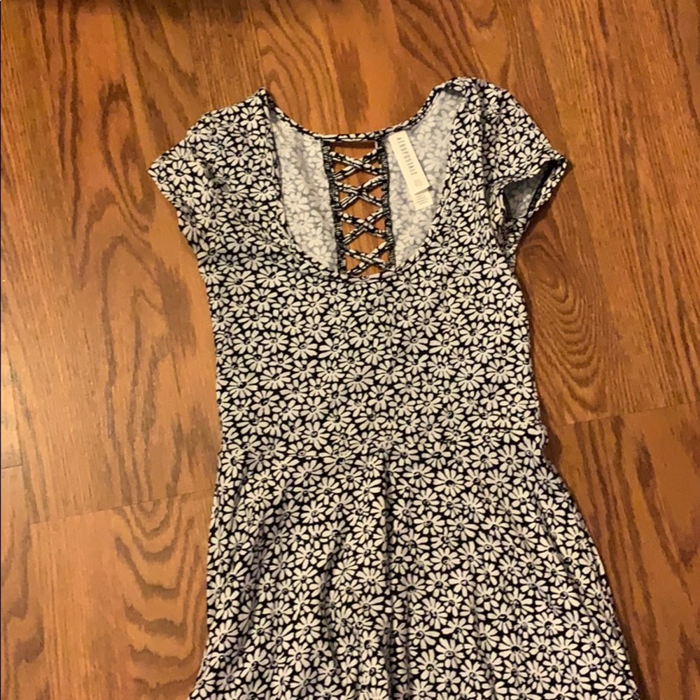 Daisy print skater dress